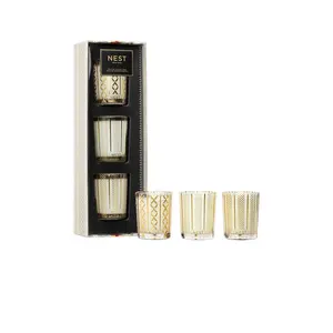 NEST New York Festive Votive Trio Set in Holiday, Birchwood Pine, Crystallized Ginger & Vanilla Bean