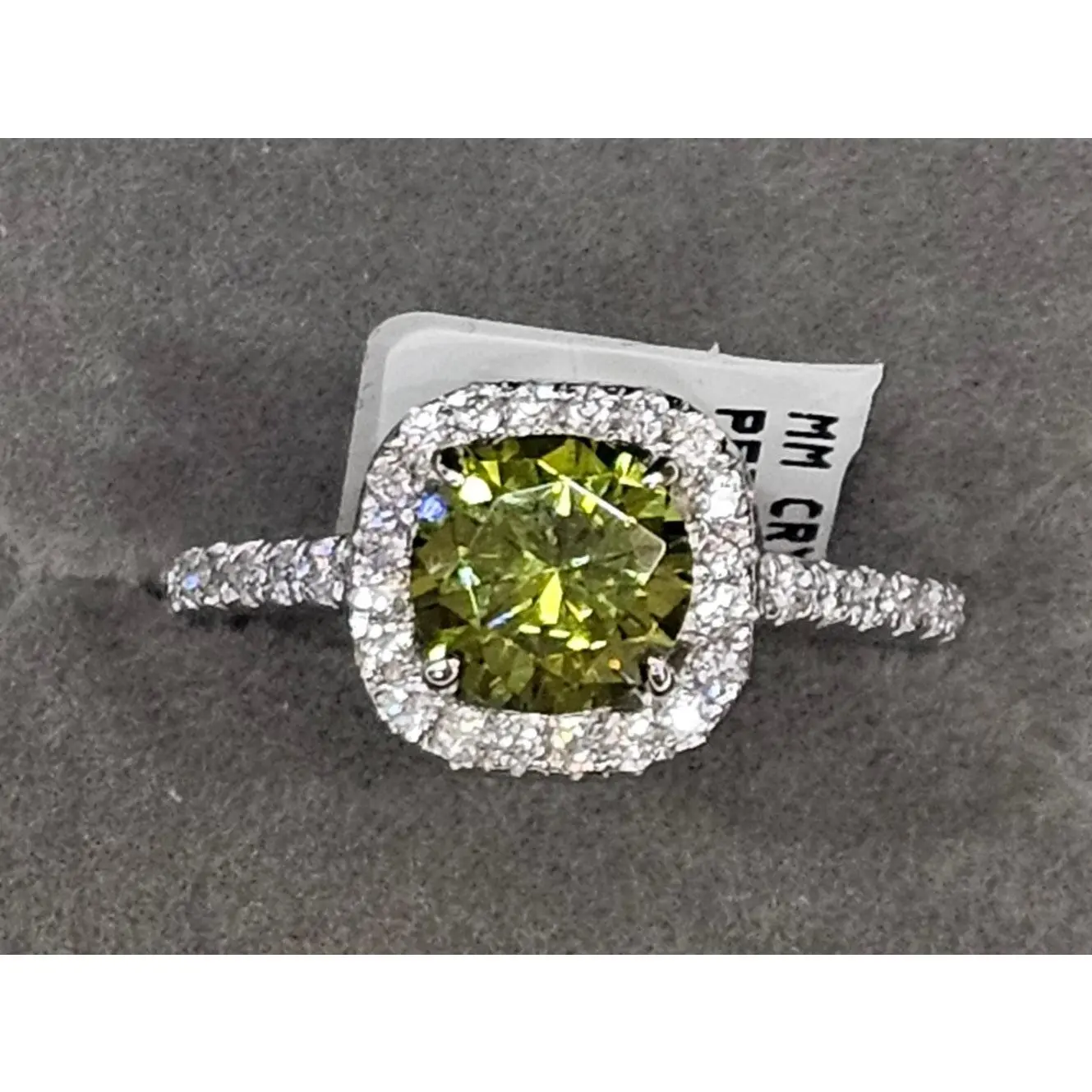 Sterling Silver Peridot Gemstone Ring August Birthstone - Size 5.5