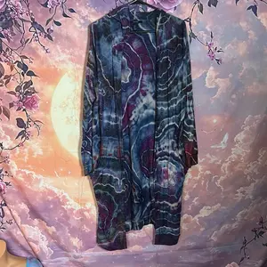 (84) Size Small Tie Dye Hooded Cardigan