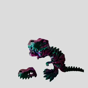 3d Printed Dinos - T-Rex with bone - Stegosaurus - Figurine