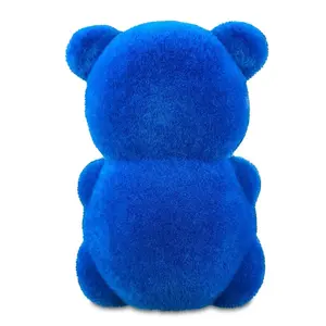 Valentine's Day 8 in Large Flocked Blue Bear Decor by Way To Celebrate