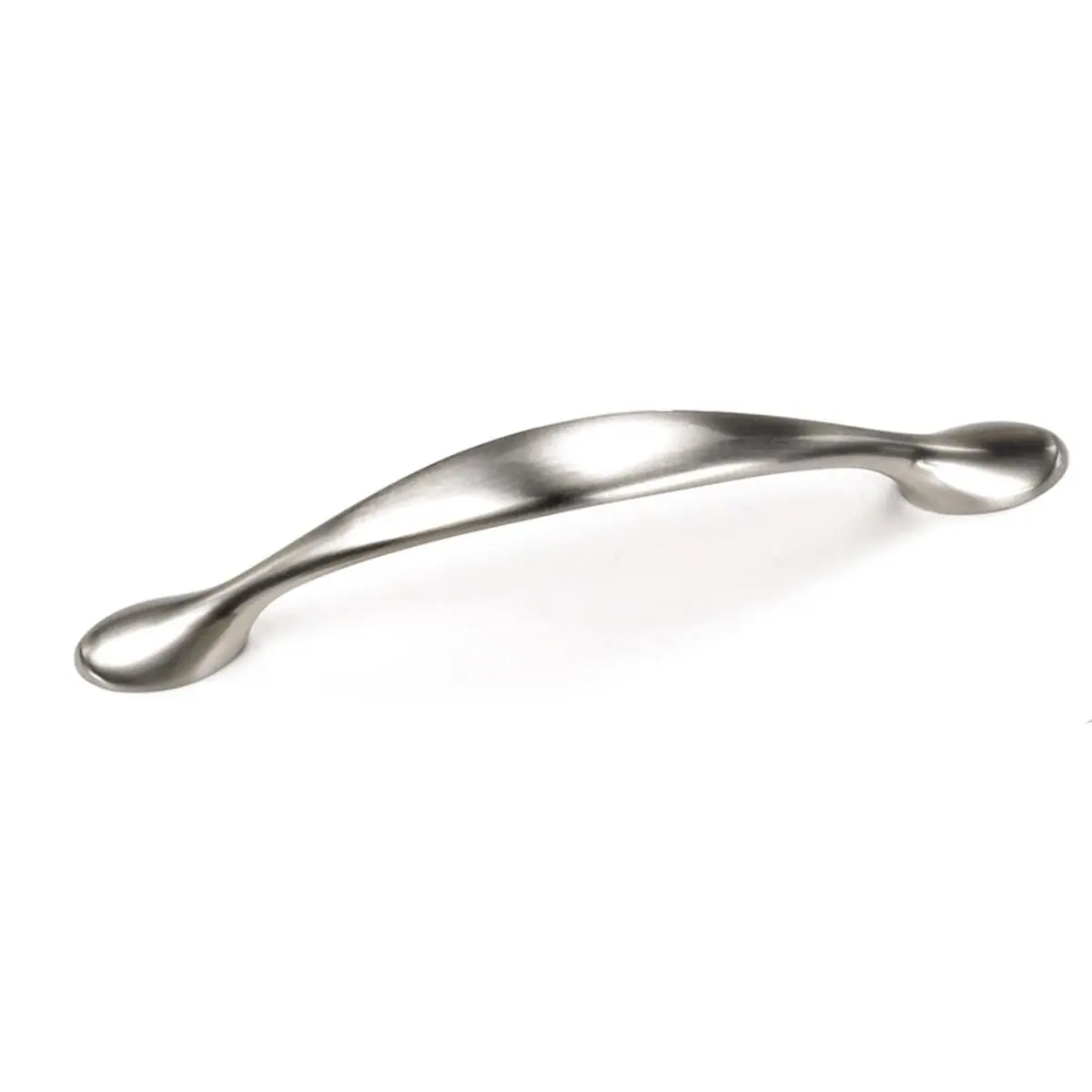 212 MAIN 96 mm Small Spoon-Shaped Door Pull - Brushed Satin Nickel, Brushed Finish