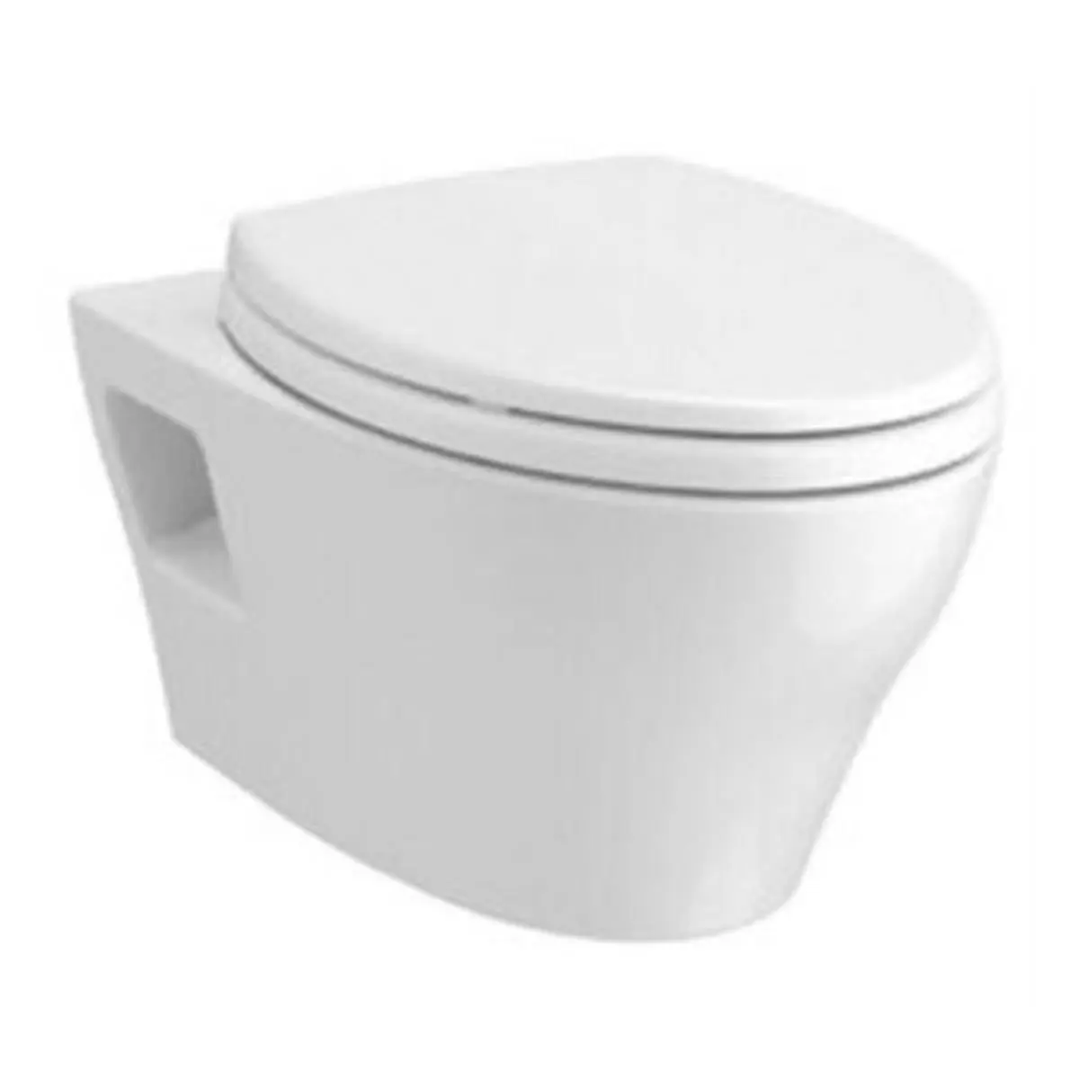 TOTO CT428CFGT40-01 EP Elongated Wall-Hung Washlet Toilet Bowl - Cotton Finish, Adjustable Height (13-1/8" Overall,15-19" Bowl Height), 2-1/8" Trapway, 22-1/4" Overall Depth, 68 lbs, Easy Cleanup, Skirted Design, Cefiontect Glaze