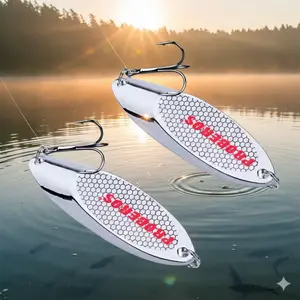 High Precision Silver Spoon Bionic Lure Set, Anti-Rust Stainless Steel Spinner Bait, Tangle-Free Fishing Spinner, Fresh & Saltwater Metal Spinner Lures, 12 Sizes Casting Tackle Accessories, Fishing Equipment