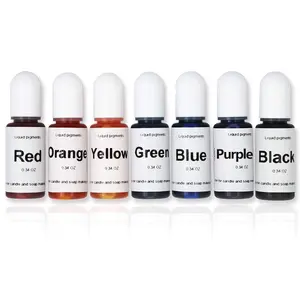 7 Colors Candle Dye (1 Set), Candle Making Liquid Colorant, Dye Colorant Set for Candles Making, Liquid Oil-Based Dye for Candle Wax, Crafts