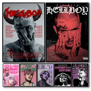 PIKPAKARapper L-Lil Peep Hell Boy Poster Effortless Style Upgrade HD Wall Art | Waterproof Peel & Stick Trendy Decor | Fade-Resistant Durable Style | Chic Home Gift for Any Space