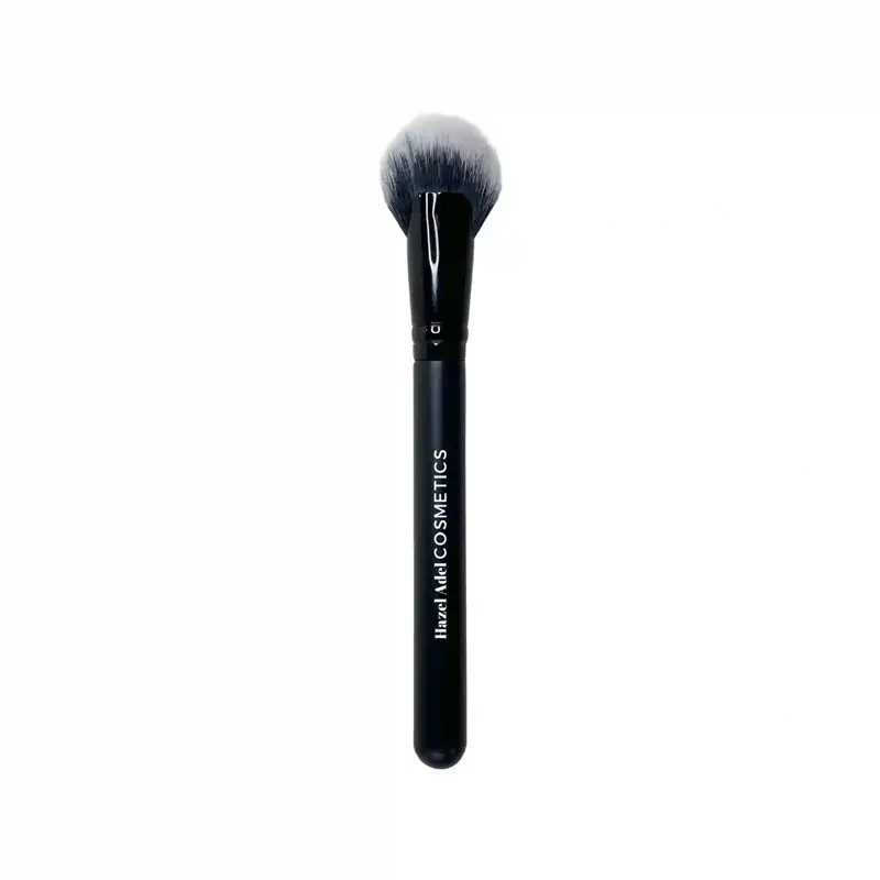 Cheek Fan Brush - Hypoallergenic Synthetic Hair for Blush Contour Highlighter Application - 8g Slightly Fanned Shape - North America Made