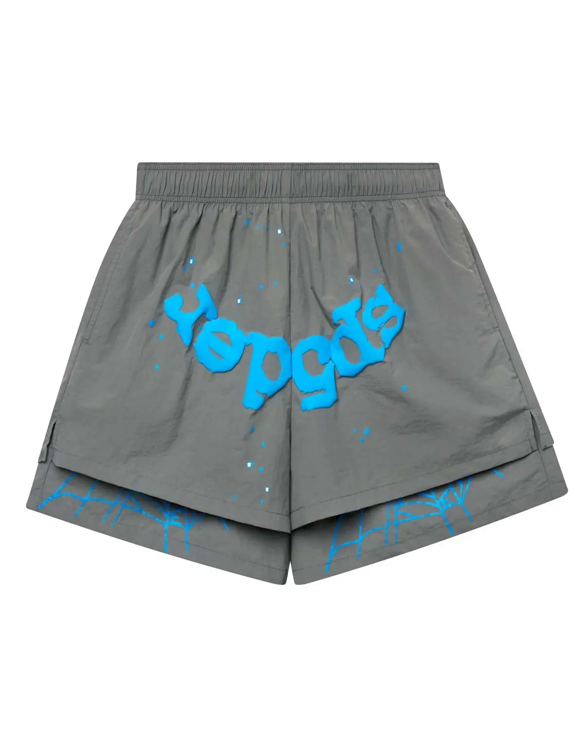 Sp5der OG Web Double Layer Shorts Baby Slate