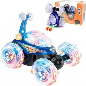 HAK101 Invincible Tornado RC Car - 360° Tumbling Action, LED Light-Up Wheels, Extreme Stunt Performance