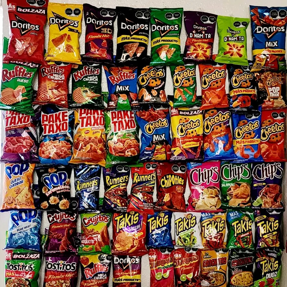 CHUCHERIAS Caja Mexicana con 10 Papitas