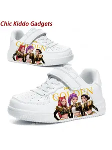 2026 Hot Selling K-Pop Girl Group CastleFantasy Woman Children White Shoes Woman Girls Pattern Printed Design Thick Sole Durable Sneaker casual trendy trainers Hunt Gift