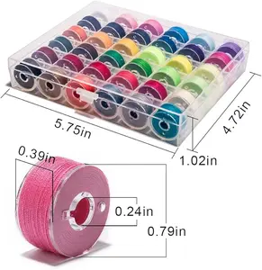 36 Colors Sewing Thread Bobbins with Bobbin Case, SizeA Class 15 Bobbins, Sewing Machine Bobbins, Sewing Machine Thread, Prewound Bobbins for Singer/Brother/Janome/Babylock Machine
