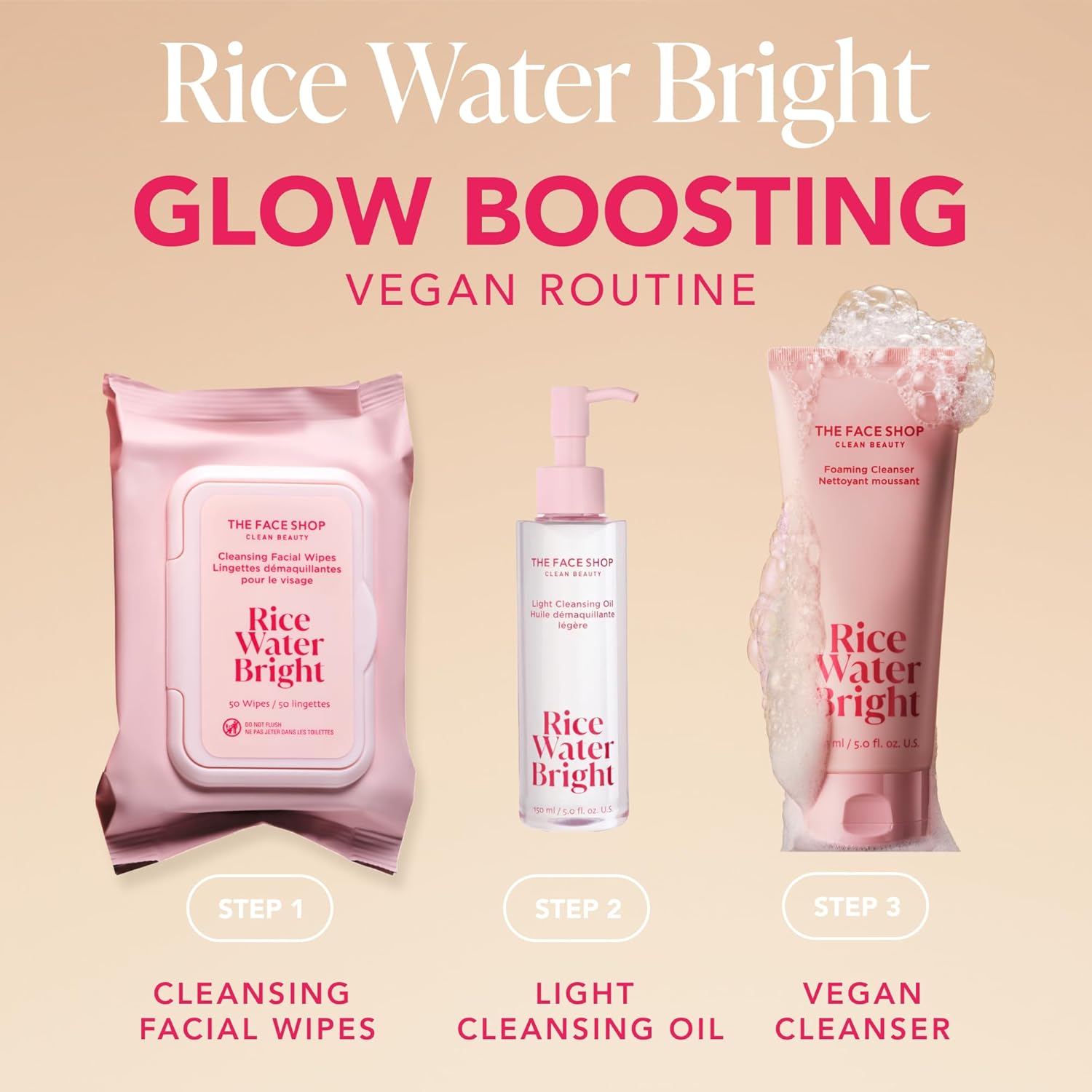 THE FACE SHOP Skincare Best-Sellers Bundle, Korean Skincare