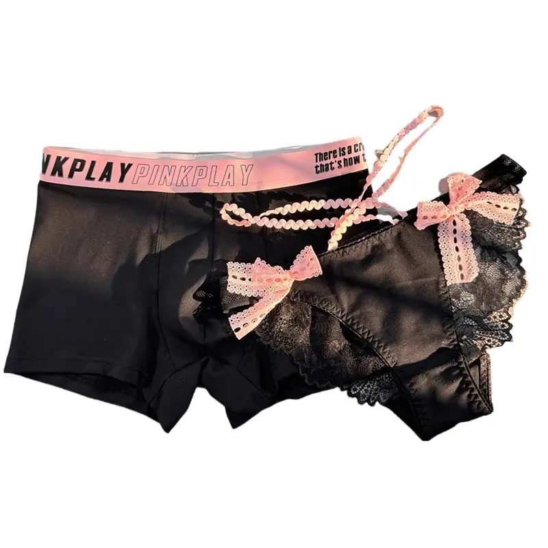 Matching Couples Underwear Set – Cute & Sexy His and Hers Briefs Fabric Menswear Boxers Breathable Day Elastic Panties  Socks