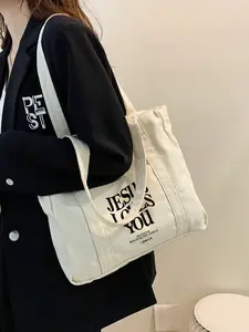 Stylish Semi-Circular Beige Printed Women's Handbag — Features Interior Pockets, Minimalist Style, Printed Shoulder Bag, and Large Capacity Design