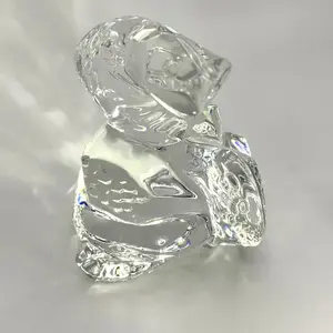 Stunning BACCARAT Crystal Zodiac Collection Coiled Snake Figurine/Paperweight