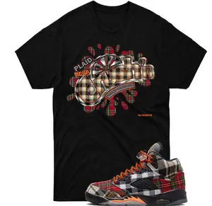 Shirts to match A J 5 Plaid on Plaid tartan, Black