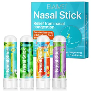 Nasal Stick, 4 Counts/set Refreshing Nasal Congestion Relief Stick, Inhalation Nasal Ointment, Suitable for Work, Study Or Driving, Healthcare
