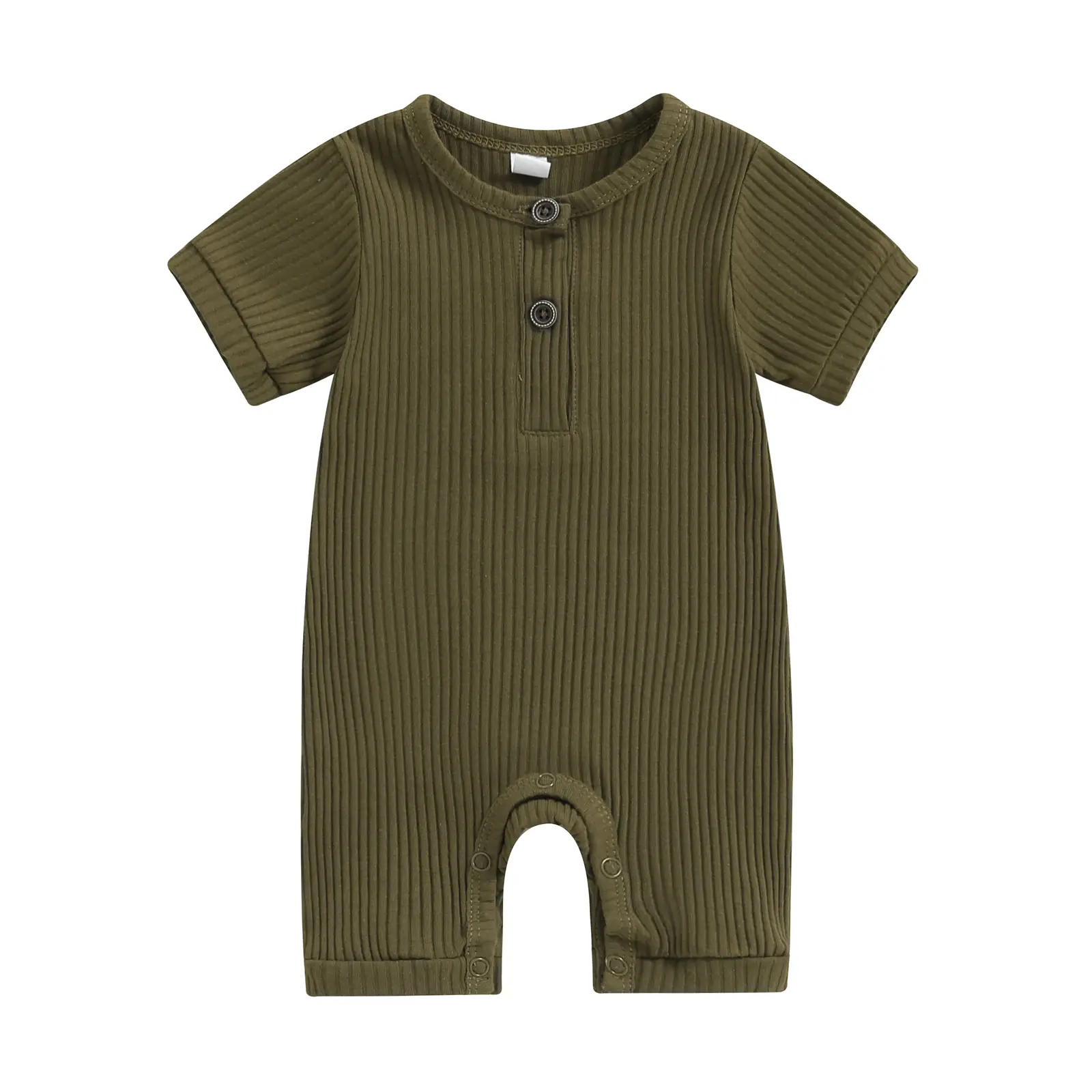 LAGKIYOJ Newborn Infant Unisex Baby Boy Girl Button Solid Romper Bodysuit Jumpsuit Outfits Clothes