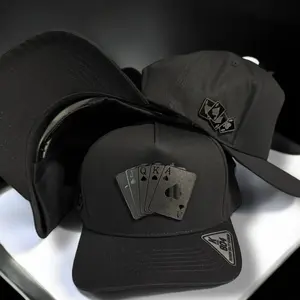 Baraja Hats Snapback Cap Black Plate