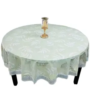 Pastoral Style Waterproof Oilproof Heat-resistant Round Tablecloth Wash-free Dining Tablecloth Home Luxury Round Tablecloth Coffee Table