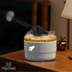 Home Humidifier, Volcano Style Aromatherapy Machine, Large Capacity Mist Maker, Essential Oil Diffuser for Christmas Gift, USB Humidifier Machine