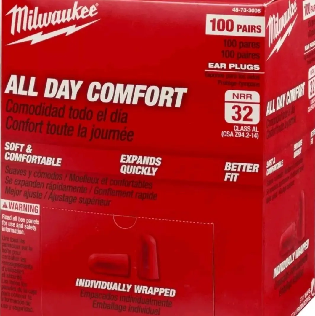 Milwaukee Earplugs Foam 32DB 48-73-3006 All Day Comfort