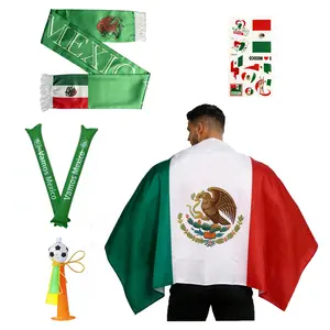 Mexico National Pride All-in-1 Flag Decor Accessories Set, Ideal for Backyard Garden Decoration, Complete Home Improvement Garden Supplies for Country Fans