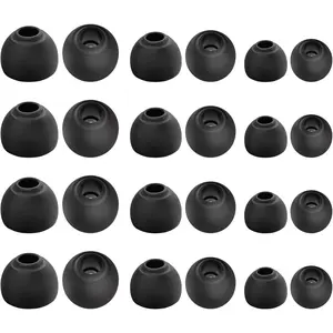 CCZ ZT01 24 count/12 Pairs Earbud Tips, KZ ZS10 PRO IEM Eartips, Replacement in Ear  Rubber Tips for ZSN PRO X, EDX PRO, ZAS, KBEAR KS1, KS2, CCZ Melody, DC01 PRO, DC02, MC02,DC03 (Black, S/M/L)