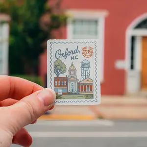 Oxford NC Postmark Sticker