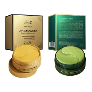 Avocado & Gold Eye Mask Duo, Day & Night Moisturizing Eye Patches, Hydrating & Nourishing Under-Eye Care, Gentle Daily Skincare Essentials