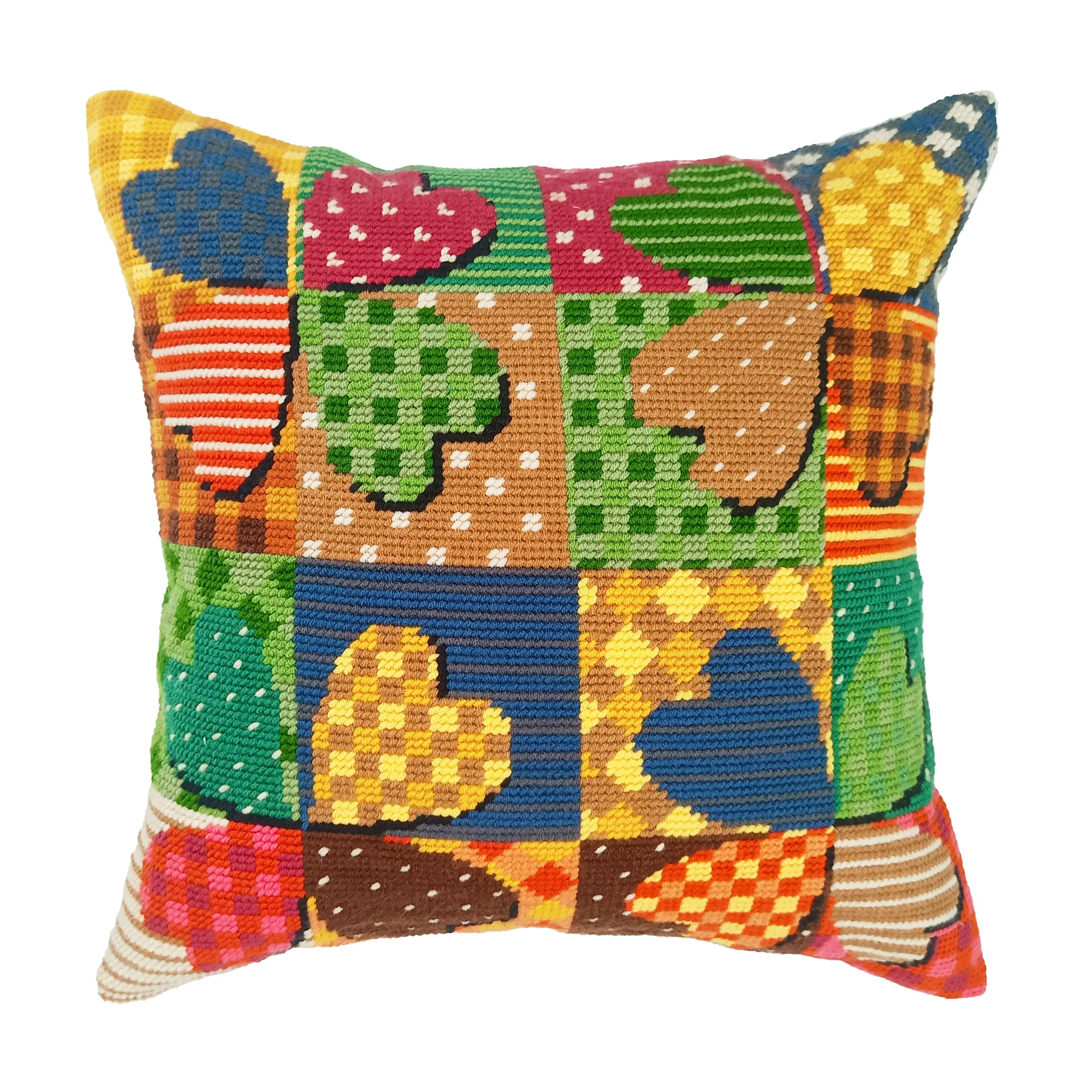Needlepoint Pillow Kit - Vintage Four-leaf Clover