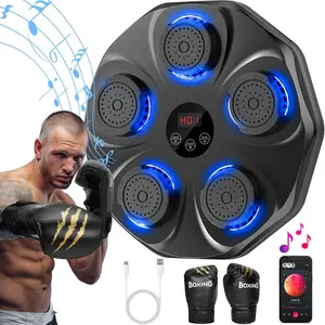 Music Boxing Machine, Interactive Punching Trainer with Boxing Gloves, Large Size Wall Mounted  Boxing Target for Adults , 9 Modes & 9 Speeds
