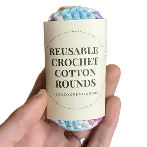 100% Cotton Reusable Crochet Cotton Face Rounds