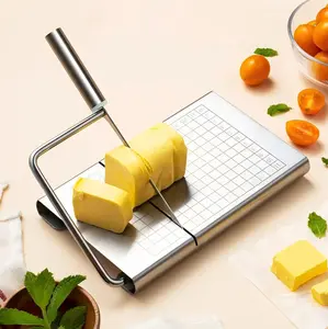Stainless Steel Wire Cheese Slicer, Multipurpose Butter Cutter, Even Slice Kitchen Tool for Cheese, Butter, Ham, Bread & Baking Prep
