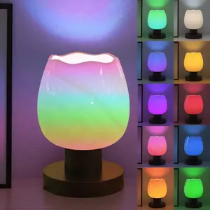 Smart Table Lamps, Modern Bedside Lamps Colorful Bulb APP Control & Music Sync Color Changing Nightstand Lamp for Bedroom,Living Room,Decor Gift