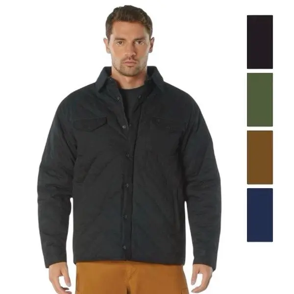 ROTHCO Men's Workwear Jacket - Menswear Coats, Diamond Quilted Cotton Outerwear with Midweight Flannel Lining, 5 Pockets, Outdoor Tops Basics