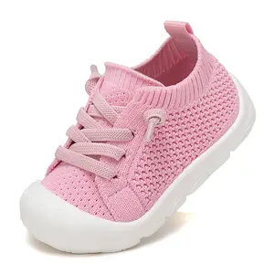 NEW Baby Toddler Girls Boys Shoes Toddler Walking Sneakers Kids Barefoot Slip on Tennis Infant Shoes Lightweight Breathable for First Babies