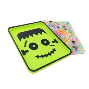 Halloween Frank Picky Pad and Tray- Satisfy Your Urge to Pick, Pop and Peel Stress-Free! Crochet Squishy Fidget Stones