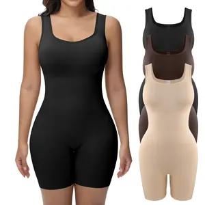 Women's Shaping Mid-Thigh Bodysuit Tummy Control Shapewear Waist Trainer Faja Body Shaper Butt Lifter Womenswear Comfort Lady Underwear