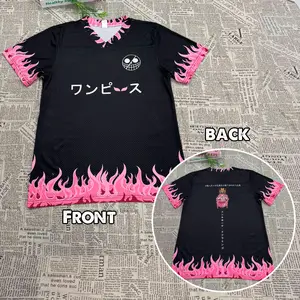 Pirate V-Neck Mesh Football Jersey, Anime Jersey, streetwear style