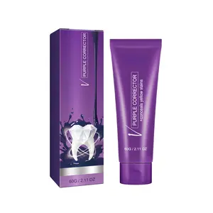 Teeth Whitener, Purple Toothpaste for Teeth Whitening Kit Purple Toothpaste Tooth Stain Removal Teeth Whitening Booster 2.11 Oz/60G