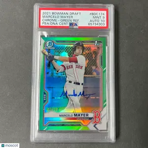 2021 Bowman Chrome Green 1st #BDC-174 Marcelo Mayer Signed Card PSA 9 AUTO 10 RC