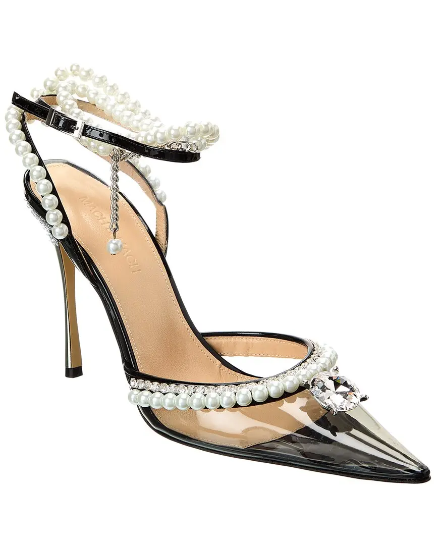 Mach & Mach Pearls & Diamonds Vinyl & Leather Pump