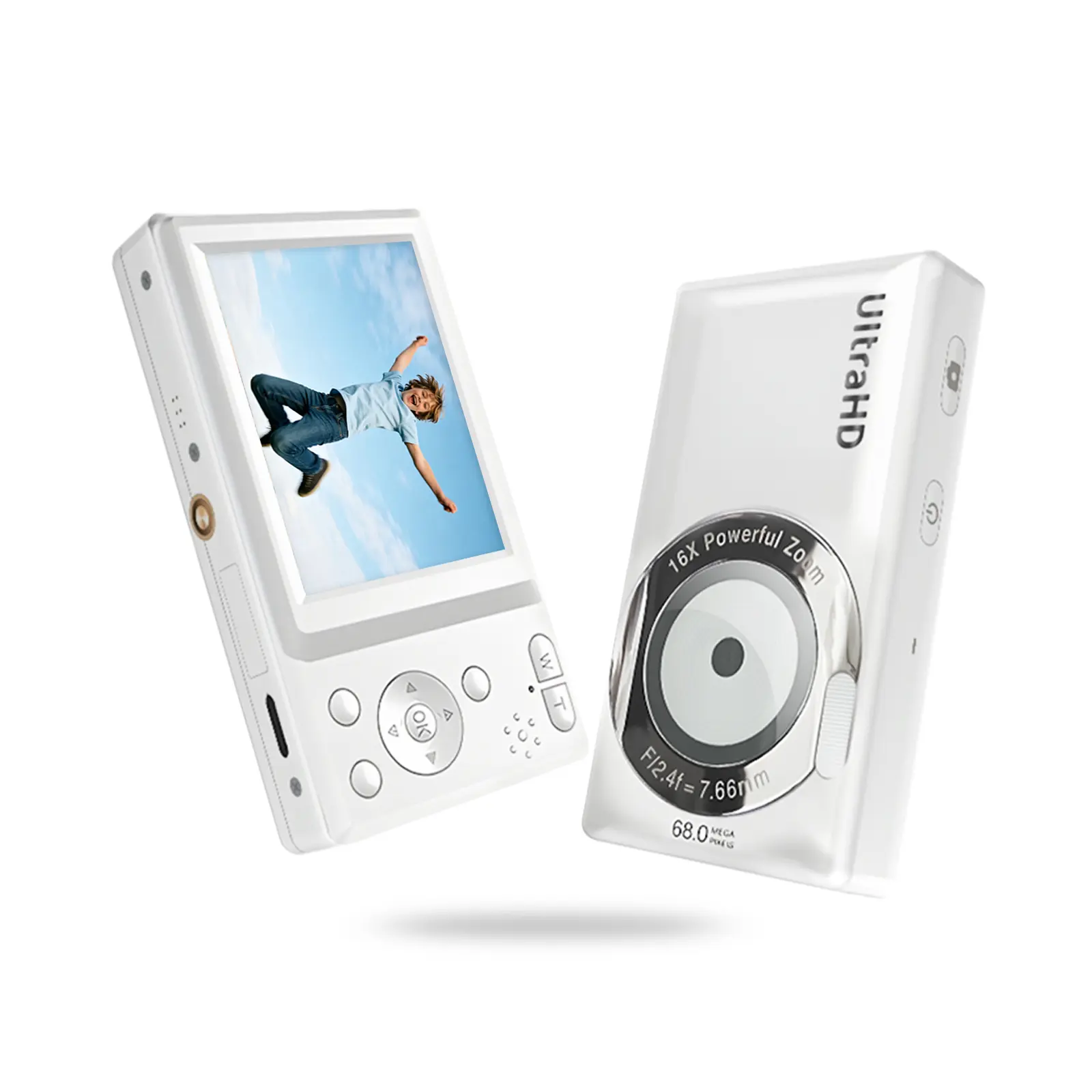 Digital Camera,camera,Ultra HD,Compact Digital Point & Shoot Camera - 16X Zoom, Flash, LCD Display, SD Memory Card included, USB Rechargeable, Portable for Travel & Vlogging, Ideal Holiday Gift for Beginners