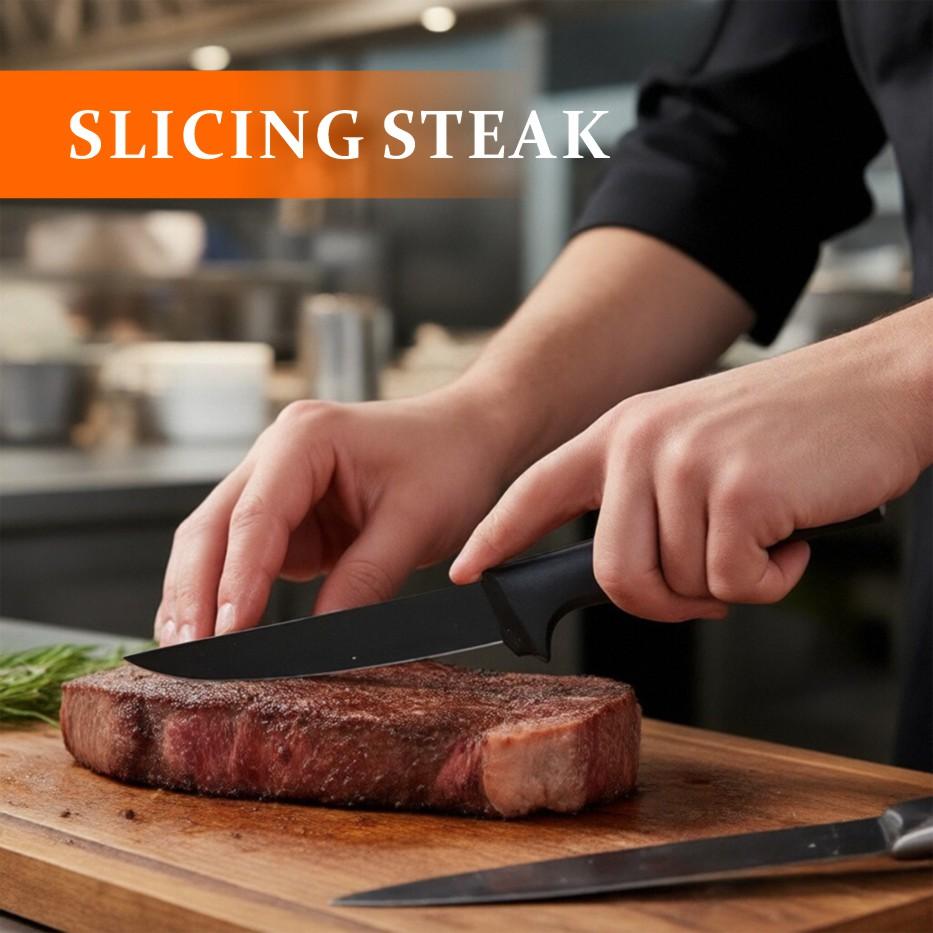 15-Piece Kitchen Knife Set: Solid Wood & Plastic Knife Block, Including Chef's Knife, Japanese-Style Knife, Meat/Vegetable Knife, Chicken Bone Knife, German-Style Steak Knife. Multi-Color Stainless Steel, Ideal for Home Storage & Gifting. Silicone Cutting