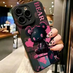 Cute Bear Pattern Phone Case, Anti-drop Cellphone Protective Case, Total Protective Shockproof Mobile Phone Cover for iPhone 16 15 14 Plus 13 12 11 X/XS Max 12 13  mini Pro Max SE4/16E