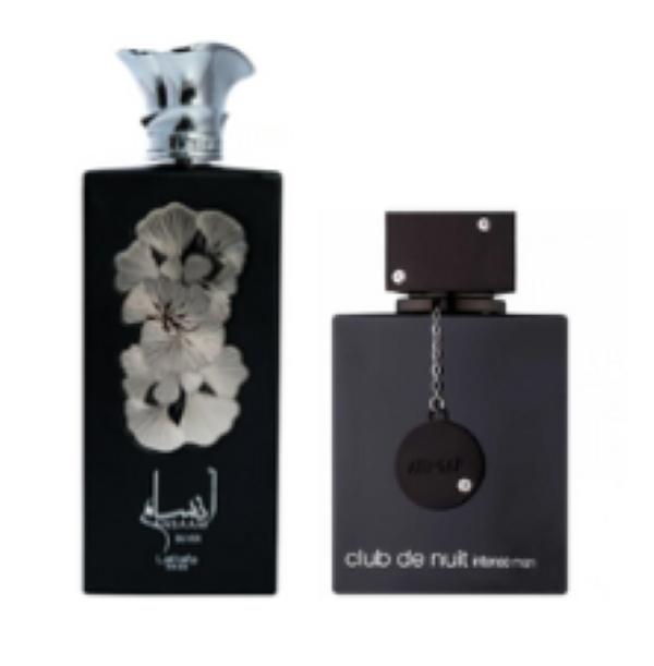 CLUB DE NUIT INTENSE By armaf + ANSAAM SILVER by lattafa (2pc gift set) CLUB DE NUIT INTENSE By armaf + ANSAAM SILVER by lattafa (2pc gift set)