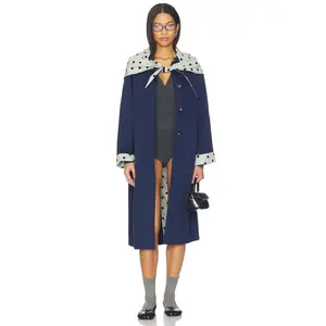 Lisa Says Gah Olson Trench in Mint Chip Dot