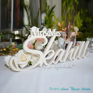 Custom Made Mr and Mrs Last Name Table Sign Personalized